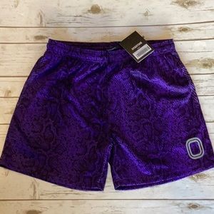 Overtime basketball shorts mesh large purple snake NWT
